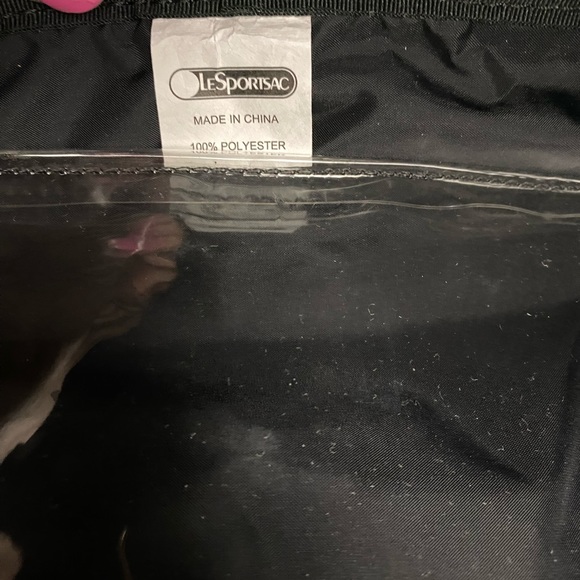 LeSportsac black white stripe multicolor tote - Picture 11 of 14